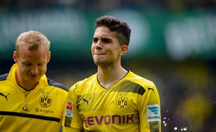 Marc Bartra en a pleuré de joie après avoir rejoué avec le Borussia Dortmund, le 20 mai 2017.