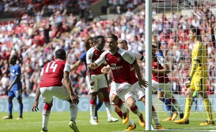 Arsenal a battu Chelsea aux tirs au but lors du Community Shield, le 6 août 2017.
