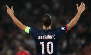 L'attaquant du PSG Zlatan Ibrahimovic en octobre 2013 lors d'un match de Ligue des champions.