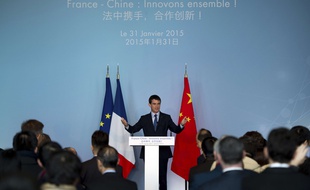 Manuel Valls à Shanghaï le 31 janvier 2015.