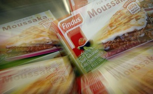 Lots de Moussaka surgelés Findus.