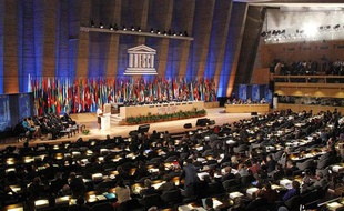 Vue générale de la 36e Conférence générale de l'Unesco à Paris, le 26 octobre 2011.
