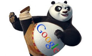 Photomontage de Kung-Fu Panda, aux couleurs de Google.