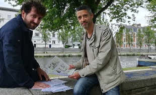 Loïc Gosset et Guillaume Fournier (aka Lomig), deux des auteurs à l'origine de la revue La Vilaine.