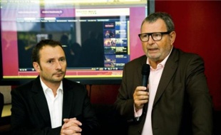 Francois Cadene, PDG de Master Image Films et Jean Cressant, fondateur de Mativi, hier.