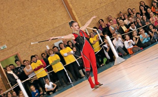 La jeune Cassandra Guilaine, originaire de Paulx, en exhibition.