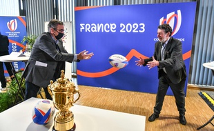 La présentation de la Coupe du monde 2023 de rugby à Bordeaux, le 11 décembre 2020.