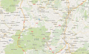 Lozère, google maps.