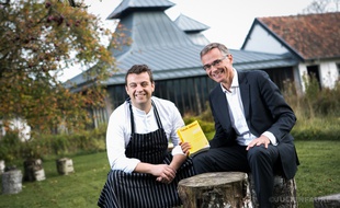Le chef Alexandre Gauthier (à g.) et Côme de Chérisey, le directeur général de Gault&Millau