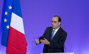 François Hollande lors de l'ouverture de la conférence sociale à Paris, le 7 juillet 2014