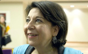 Corinne Lepage, candidate Cap21 à la présidentielle, le 20 février 2012 à Paris.