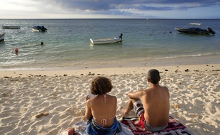 Sur une plage de l'Ile Maurice, en novembre 2018.