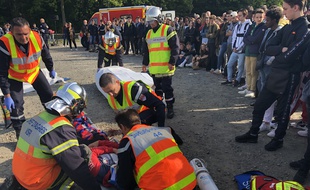 Une simulation d'accident a eu lieu mercredi matin à Nantes