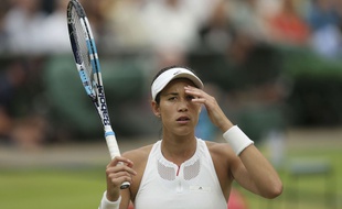 Garbine Muguruza à Wimbledon, le 15 juillet 2017