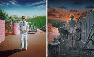 La pochette de l'album «Hollywood», de Johnny Hallyday, sorti en 1979.