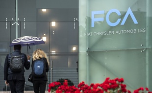 L'entrée de l'usine Fiat Chrysler à Turin, en Italie.