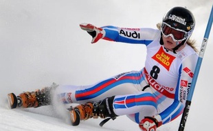 La skieuse française Tessa Worley, lors du géant des championnats du monde de Val d'Isère, le 12 février 2009.
