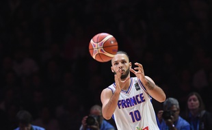 Evan Fournier, lors du match France-Lettonie, à Lille, en 2015