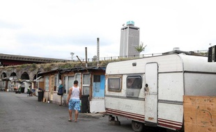 Le campement de Roms du Hanul, en Seine-Saint-Denis.