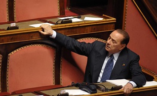 Silvio Berlusconi au Sénat italien le 2 octobre 2013.