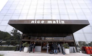 L'entrée du quotidien Nice-matin à Nice, le 20 décembre 2012