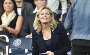Nathalie Boy de la Tour, la présidente de la LFP, au Parc des Princes en 2017.