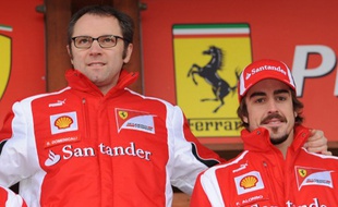 Stefano Domenicali en compagnie de Fernando Alonso, en 2011.