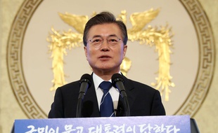 Le président sud-coréen Moon Jae-in, le 17 août 2017.