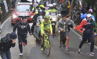 Matteo Rabottini lors de la 15e étape du Giro 2012, qu'il a remportée.