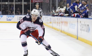 Alexandre Texier a disputé sa première rencontre de NHL vendredi dernier, avec Columbus, dans le mythique Madison Square Garden de New York. Bruce Bennett/Getty Images