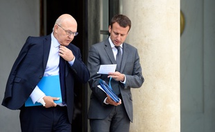 Michel Sapin et Emmanuel Macron, le 29 juillet 2015.