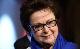 Christine Boutin en meeting à Paris le 17 mai 2014.