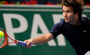Fabrice Santoro, le 8 novembre 2009, pour le dernier tournoi de sa carrière à Bercy.