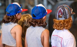 Des enfants arborant de magnifiques coupes mulet au Mullet Fest, en 2021 aux Etats-Unis.