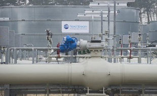 Illustration d'un terminal du gazoduc Nord Stream reliant la Russie à l'Allemagne via la mer Baltique.
