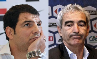 Marc Lièvremont, sélectionneur du XV de France, et Raymond Domenech, son alter ego, chez les footballeurs.