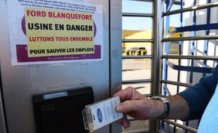 Illustration de l'usine de Blanquefort en Gironde, mobilisée pour éviter la fermeture.