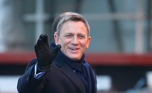 L'acteur Daniel Craig sur le tournage de Spectre à Londres