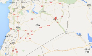 Localisation de Deir ez-Zor, en Syrie