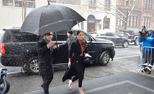 La styliste Jessica Mulroney, meilleure amie de Meghan Markle, arrivant à la baby shower de la duchesse de Sussex à New York en 2019