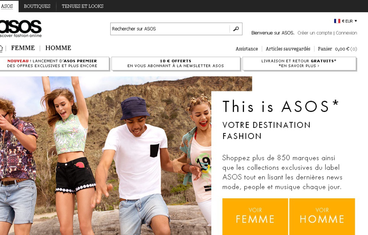 Le site de commerce en ligne ASOS de nouveau fonctionnel après un incendie