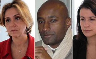 Valérie Pécresse (UMP), Alain Dolium (MoDem), Cécile Duflot (Europe Ecologie) et Jean-Paul Huchon (PS), candidats aux régionales 2010 en Ile-de-France.