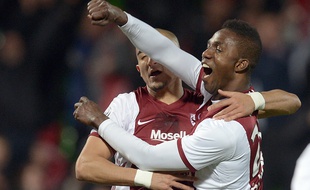 L'attaquant du FC Metz Modibo Maïga, le 21 novembre 2014, contre le PSG.