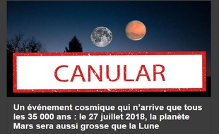 Ce canular au sujet de la planète Mars circule depuis 2003.