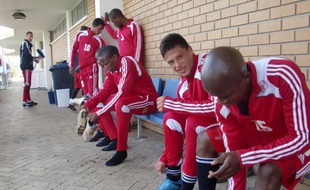 Les jeunes joueurs du club de l'Ajax Cape Town, en Afrique du sud, le 5 juillet 2010.