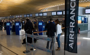 Plusieurs centaines de sans-papiers ont dénoncé les pressions dont sont victimes les membres du personnel d'Air France qui sont opposés aux expulsions.