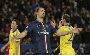 Zlatan Ibrahimovic lors du match entre Chelsea et le PSG le 17 février 2015.