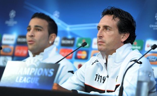 adil Rami aux côtés d'Unai Emery, époque Séville
