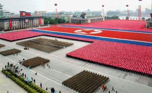 Parade militaire à Pyongyang, en Corée du Nord, le 9 septembre 2011.