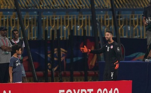Mouez Hassen lors du huitième de finale face au Ghana.